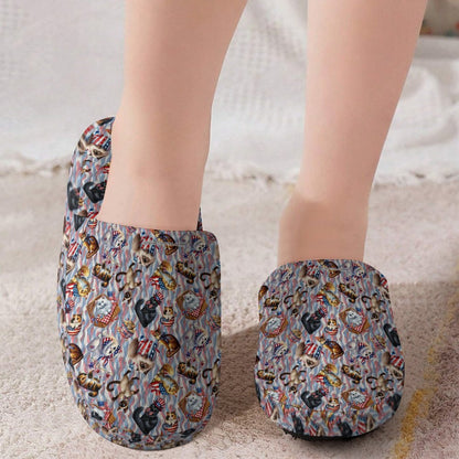 8 Patriot Designs, Flannel Children's Cotton Slippers