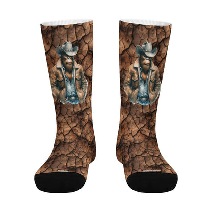 Cowboy Bigfoot Sasquatch Children’s Polyester Socks