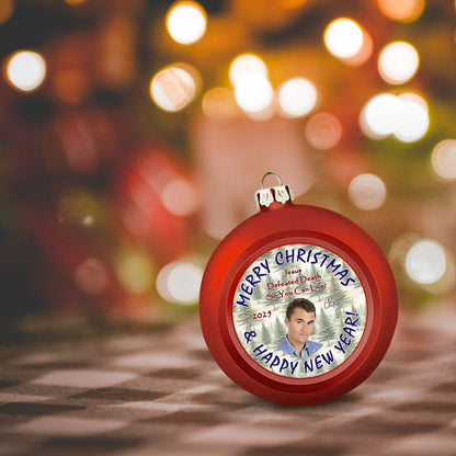 Charlie Kirk "Jesus defeated death..", Memorial Christmas Ball Ornaments