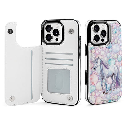 Unicorn, iPhone 16 Faux Leather Wallet Case