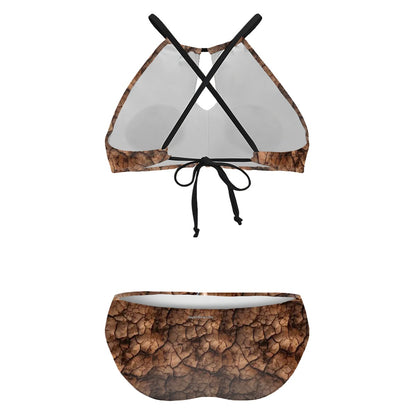 Cowboy Bigfoot, Sasquatch, Plus Size High-Waisted Bikini Customized Services