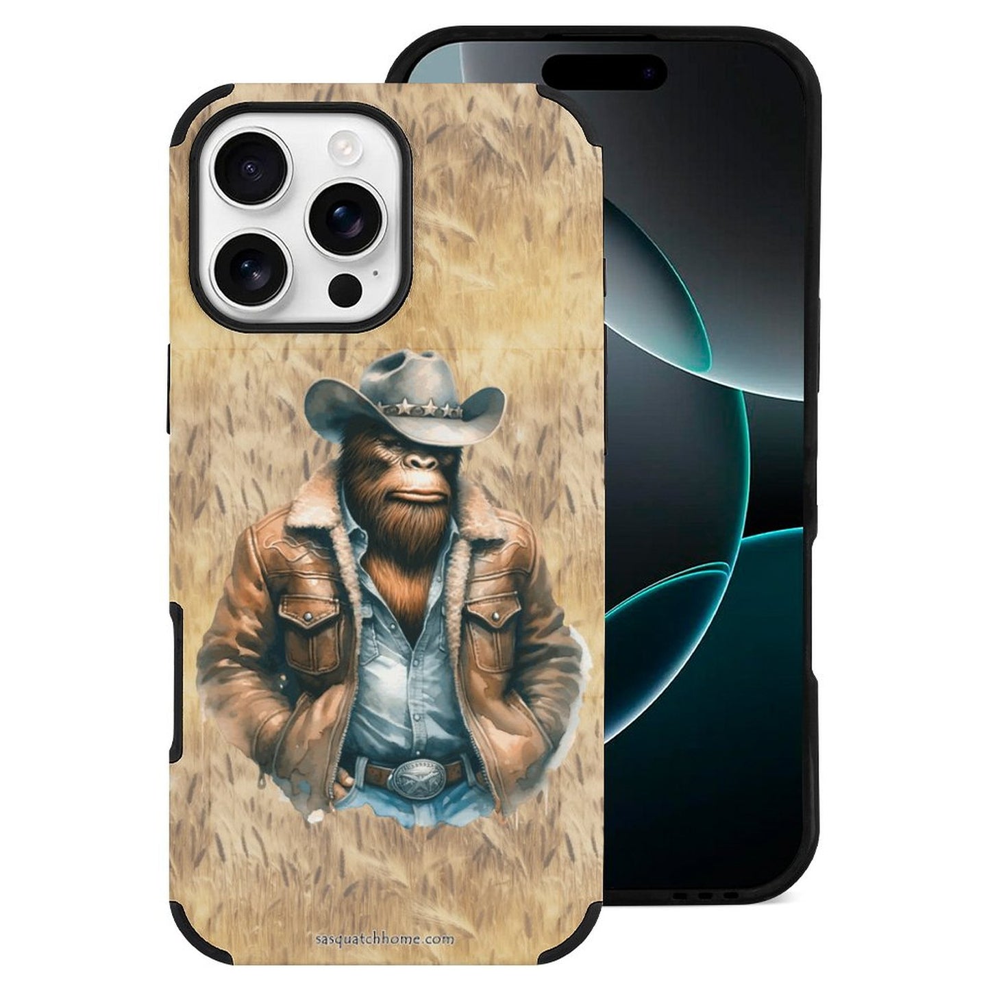 Bigfoot / Sasquatch Cowboy, Microfiber iPhone 16 Cases