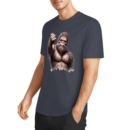 Bigfoot - Sasquatch Thumb Down Short Sleeve Cotton T-Shirt