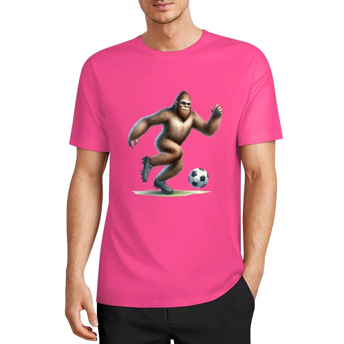 Bigfoot - Sasquatch Soccer (football) Short Sleeve Cotton T-Shirt