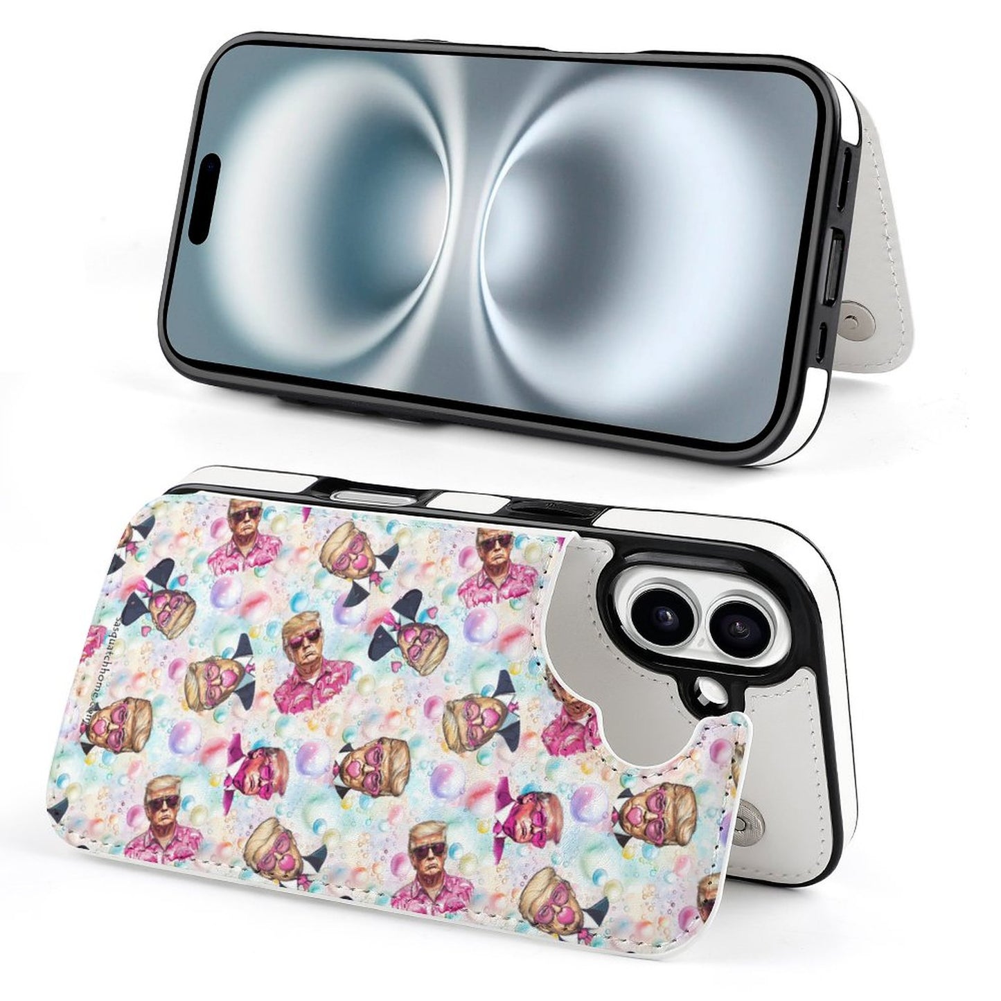 20 Donald Trump Designs, iPhone 16 Faux Leather Wallet Case