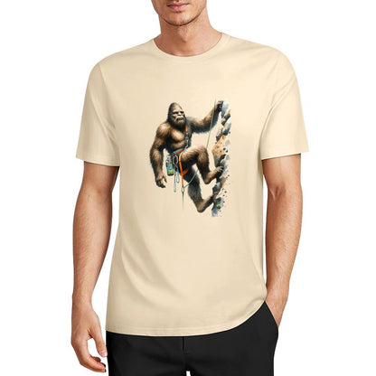 Bigfoot - Sasquatch Rock Climber Short Sleeve Cotton T-Shirt
