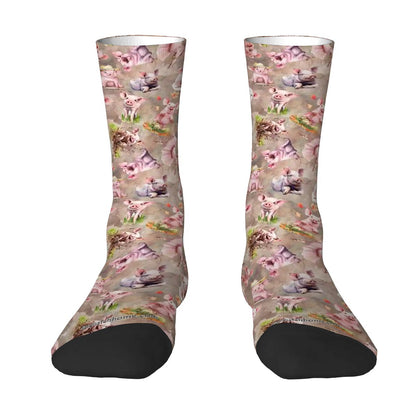 10 Animal Desings, Polyester Crew Socks