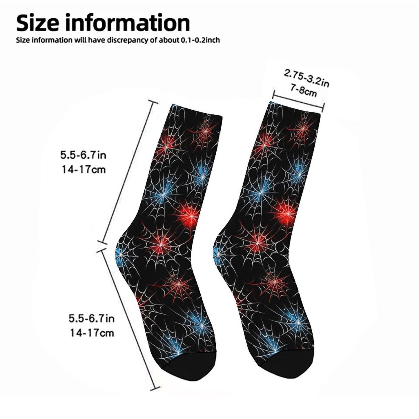 Colorful Spider Webs, Children’s Polyester Socks