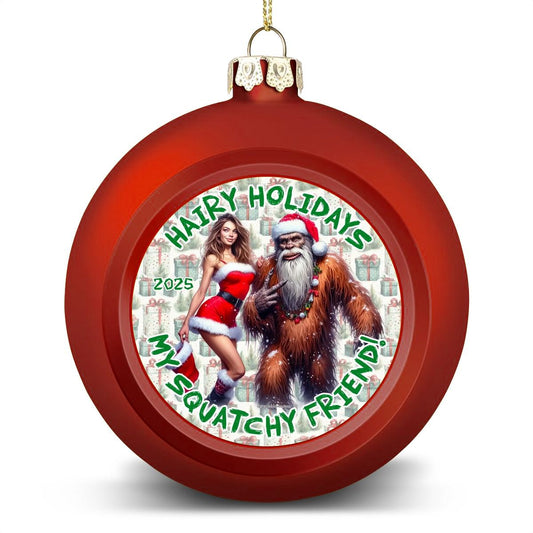 Sexy Sasquatch Gal, Christmas Ball Ornaments