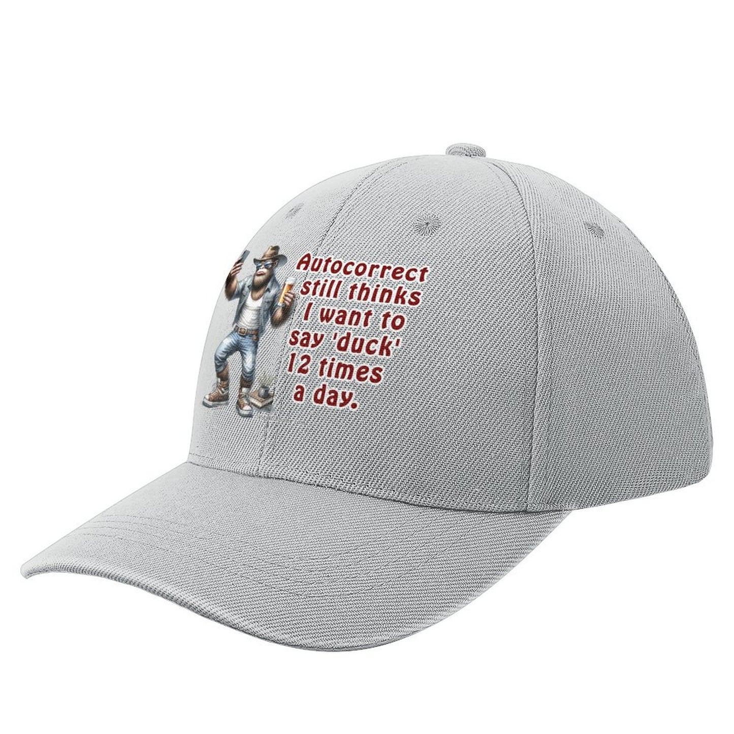 “Sarcastic Sasquatch” Series Polyester Baseball Caps – “Autocorrect still thinks…”