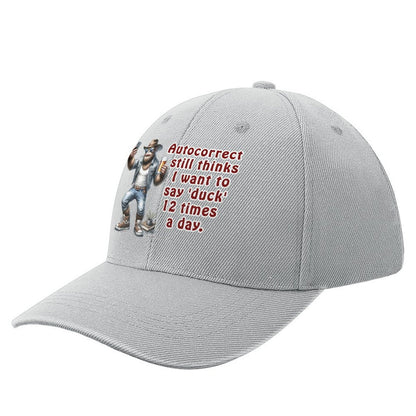 “Sarcastic Sasquatch” Series Polyester Baseball Caps – “Autocorrect still thinks…”