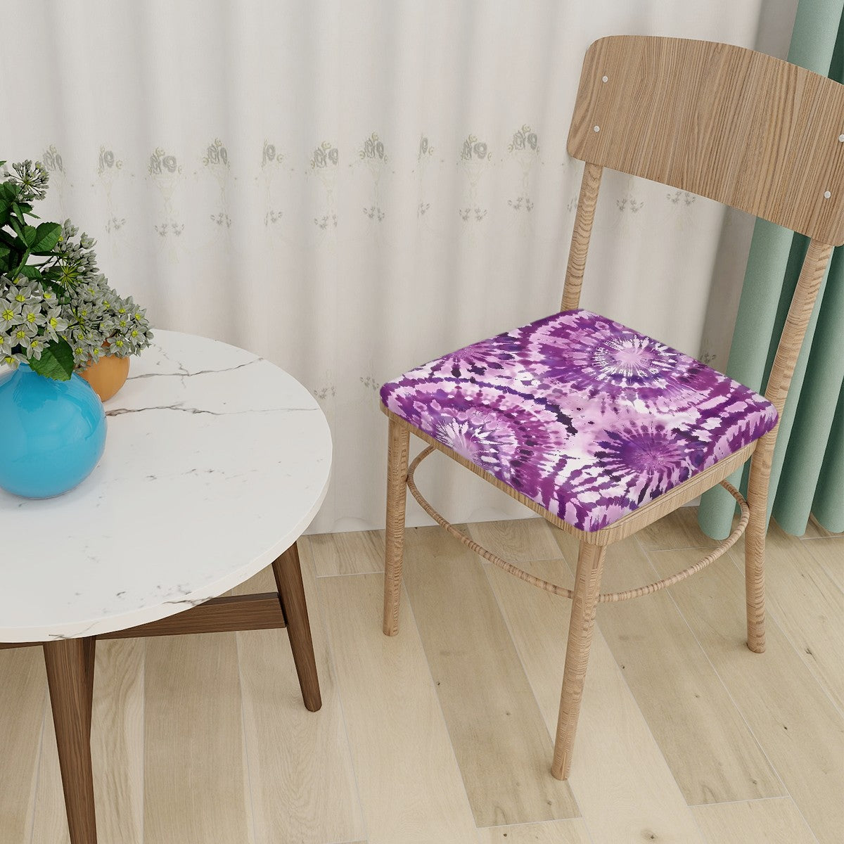 Tie-Dye Themed Square Chair Seat Covers 19 designs.