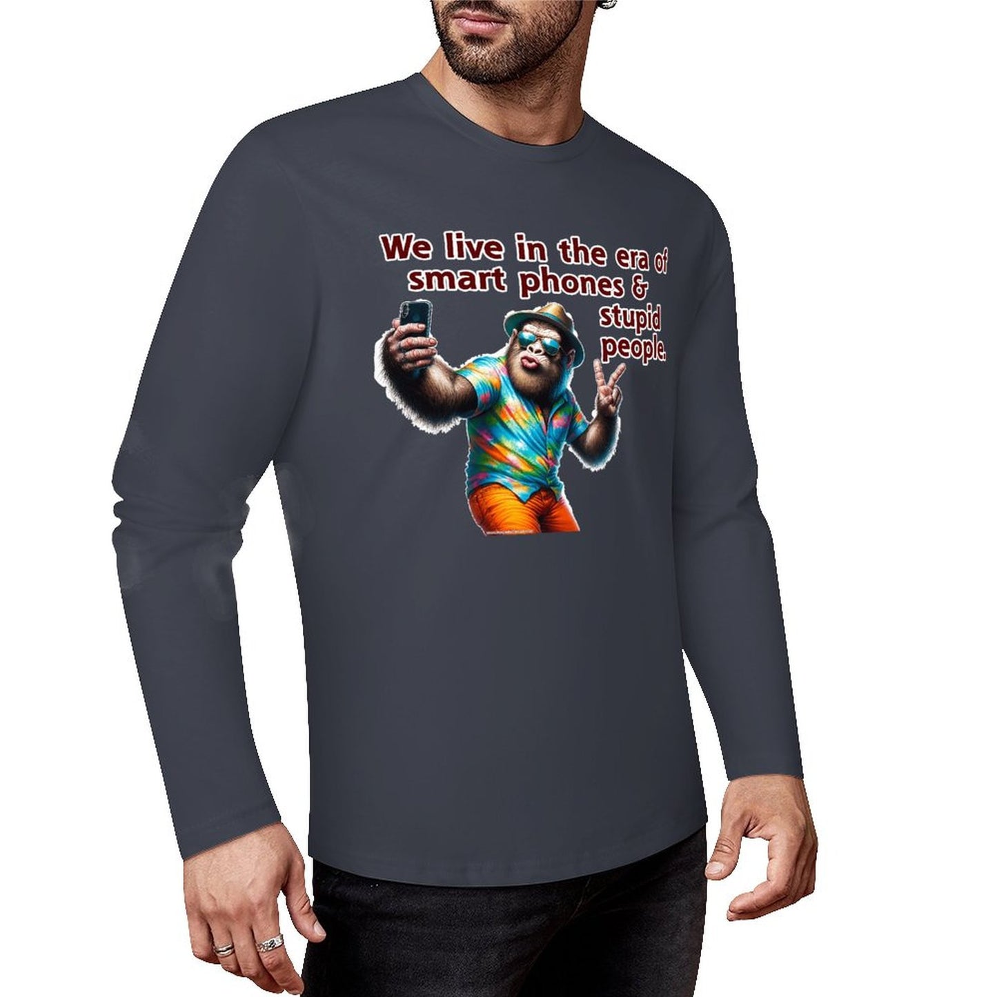 Bigfoot / Sasquatch "We Live in an Era...", Cotton Unisex Long Sleeve T-shirt