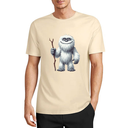 Bigfoot - Sasquatch Yeti Stick Short Sleeve Cotton T-Shirt