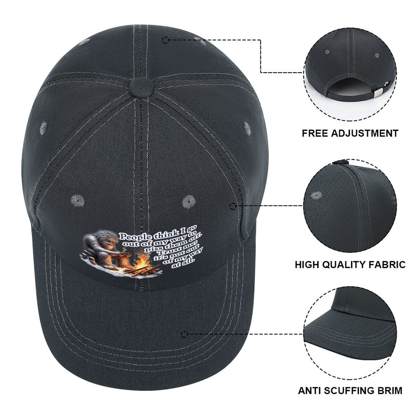 Sasquatch, Bigfoot, "Some people think..", Baseball Cap – 8 Colors