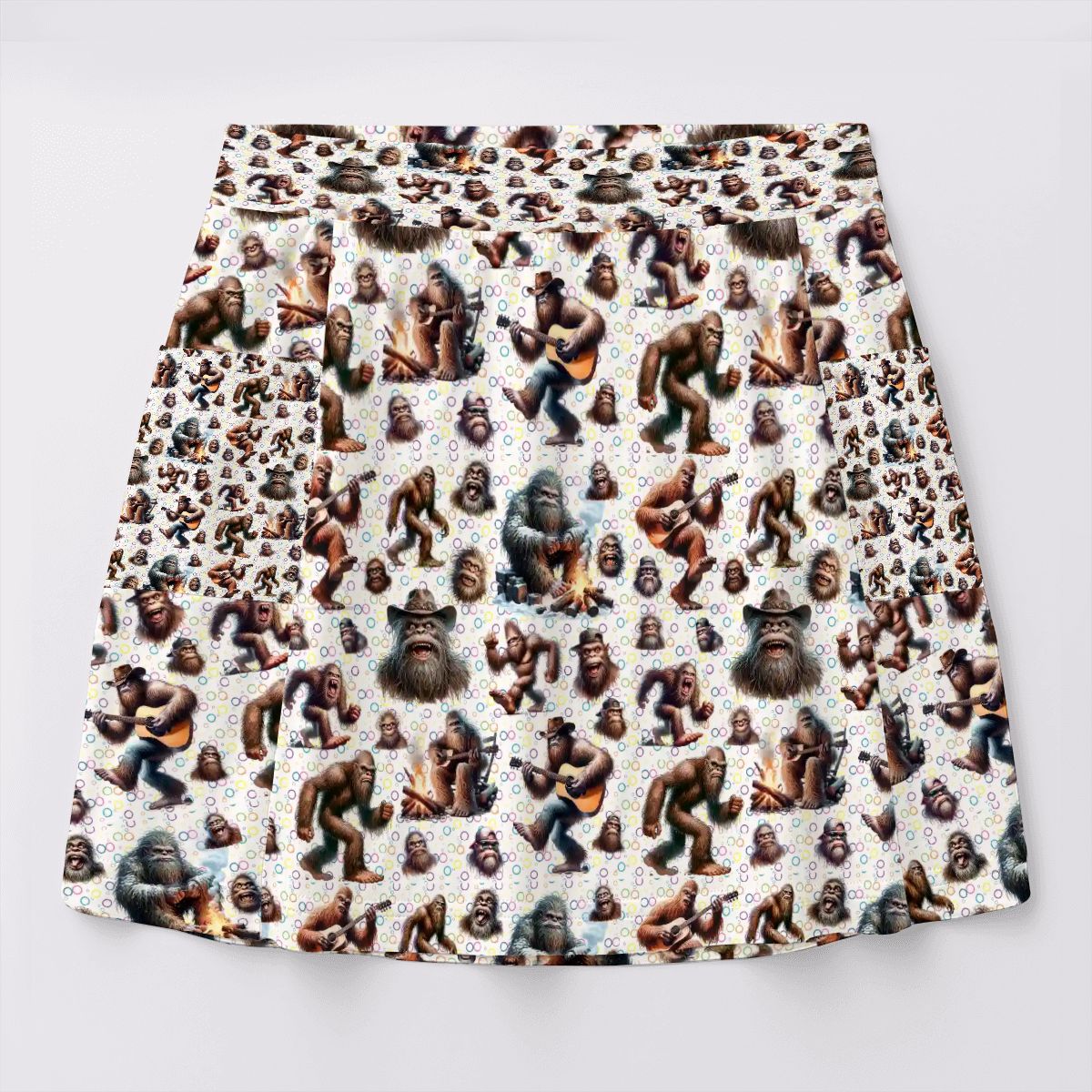10 Bigfoot / Sasquatch Designs, Women’s Milk Silk Sports Skorts with Pockets