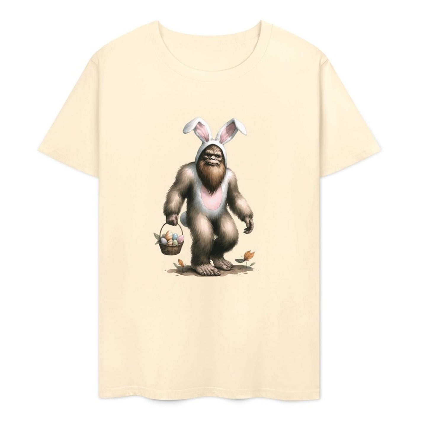Bigfoot - Sasquatch Easter Bunny Short Sleeve Cotton T-Shirt