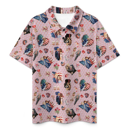 10 Donald Trump Designs, Kids Button Down Polo Shirt