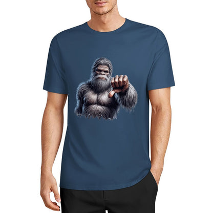 Bigfoot - Sasquatch Thumbs Down Short Sleeve Cotton T-Shirt