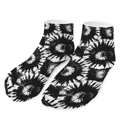 19 Tie Dye Designs, 8” Poly Ankle Socks