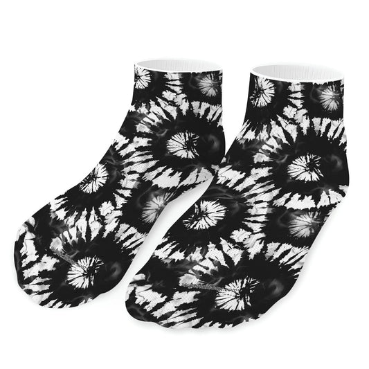19 Tie Dye Designs, 8” Poly Ankle Socks
