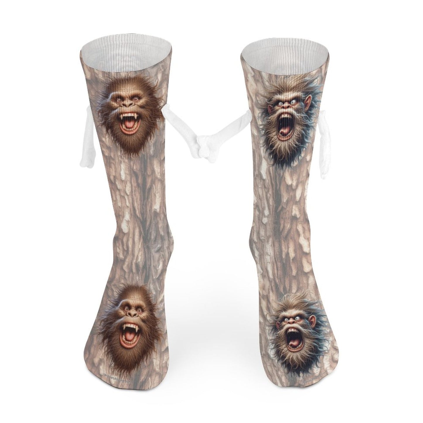 Bigfoot / Sasquatches, Magnetic Holding Hands Funny Socks