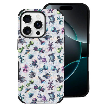 6 Alien Designs, Microfiber iPhone 16 Cases