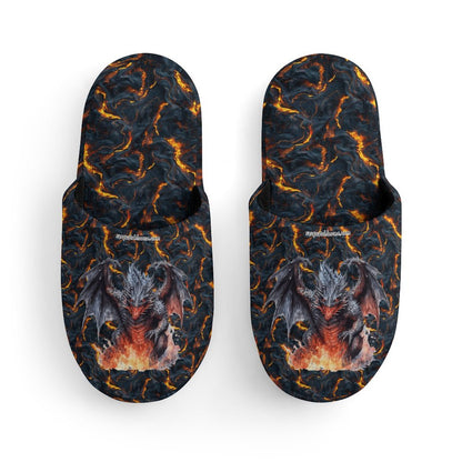 Fire Dragon Flannel Children's Cotton Slippers