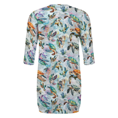 10 Animal Designs, Baby Long Sleeve Faux Cotton Sleeper Gown