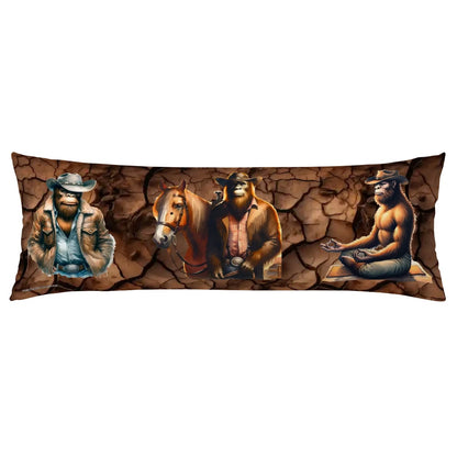 Cowboy Bigfoot / Sasquatch, Long Body Pillow Case