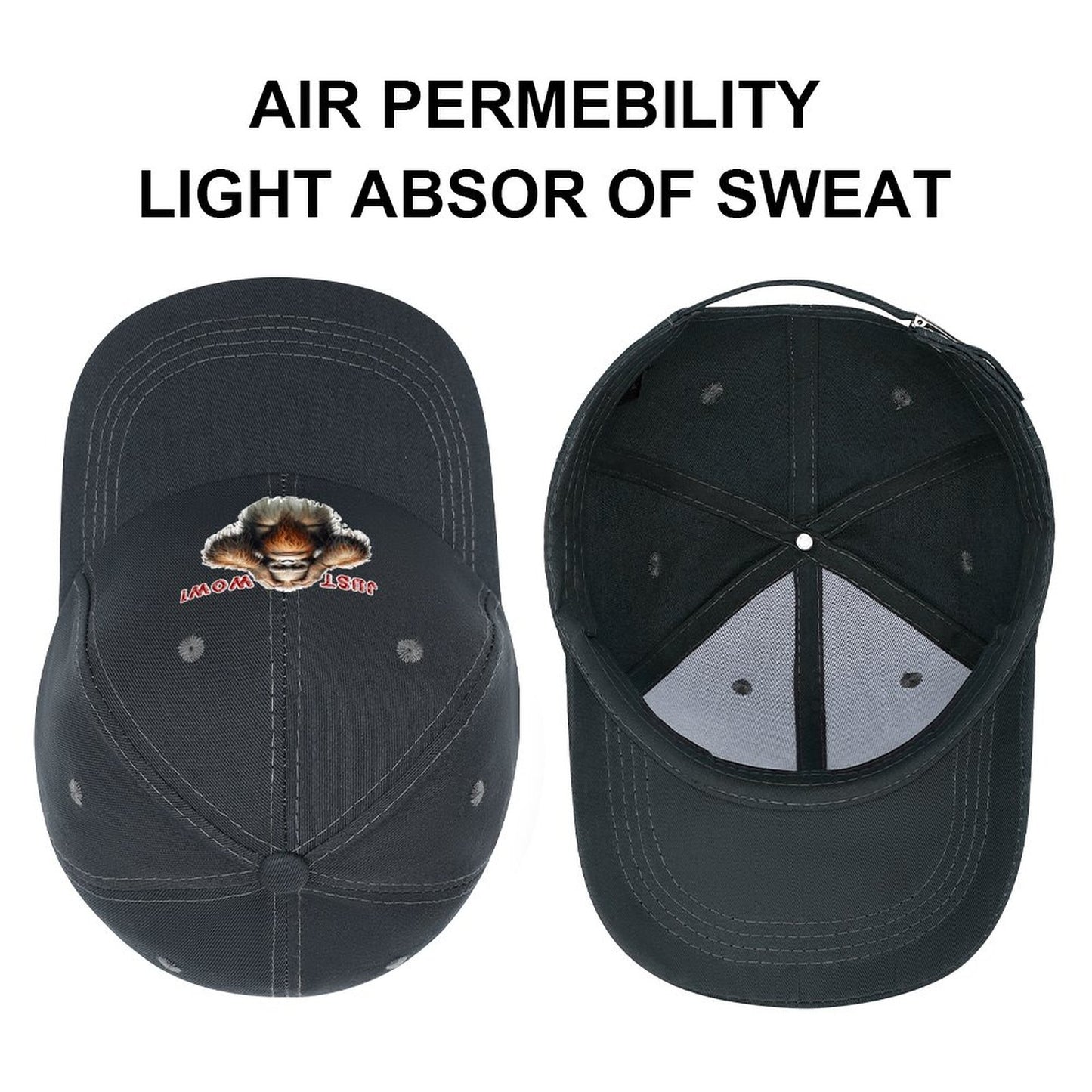 Bigfoot / Sasquatch “Just wow", Baseball Cap – 8 Colors