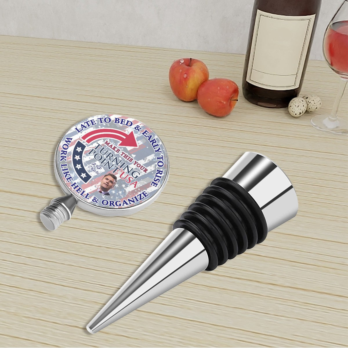 Charlie Kirk Memorial, Turning Point, Wine Bottle Stopper
