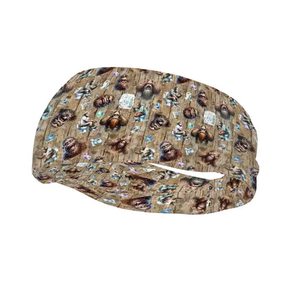 Sports Headband Sweatband - Bigfoot, Sasquatch, Headband, Sweat band, Yowie, Skunk Ape,
