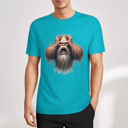 Bigfoot - Sasquatch Frustrated Short Sleeve Cotton T-Shirt