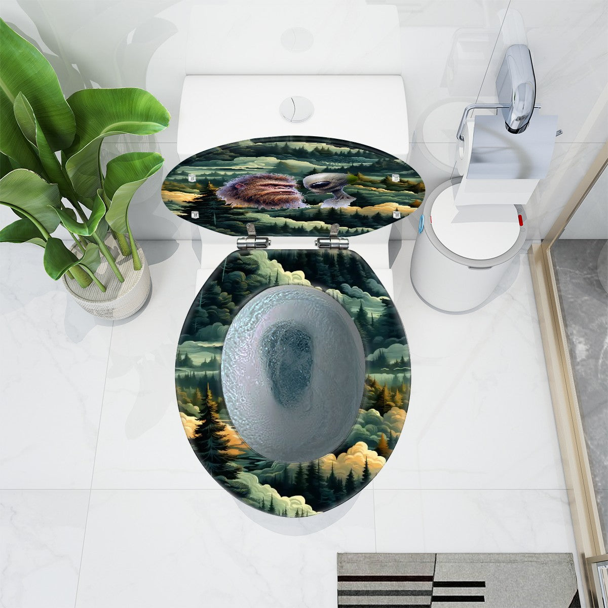 Bigfoot / Sasquatch & Alien, Universal Toilet Seat