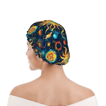 Astrology Design, Reusable Shower Cap