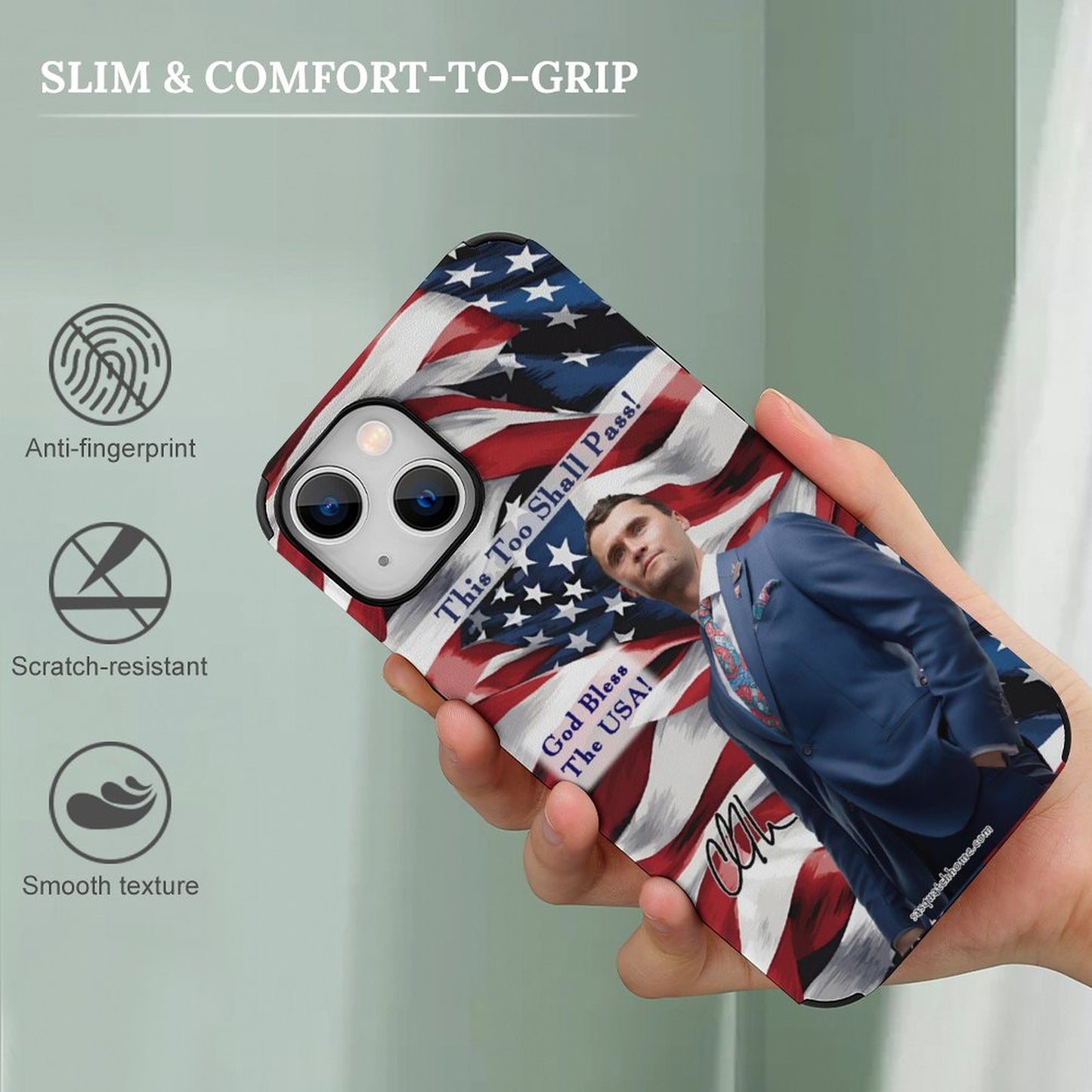 Charlie Kirk Memorial, Microfiber iPhone 13 Cases