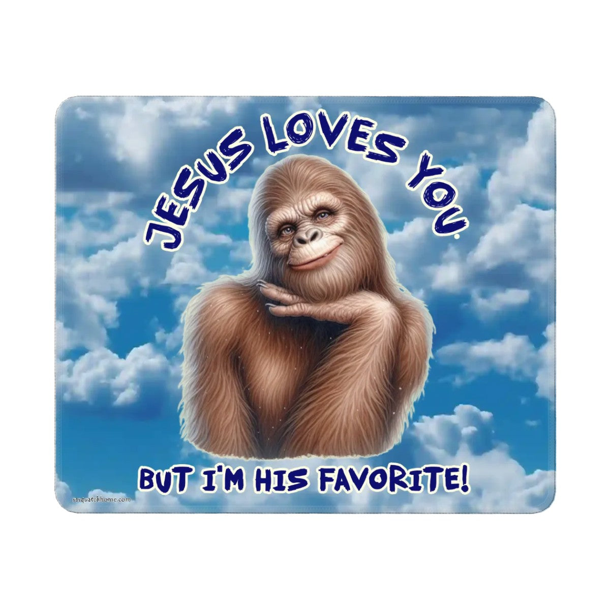 Sasquatch, Bigfoot, Large Mouse Pad w Non-Slip Base- 12”x 9.8”