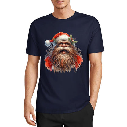 Bigfoot - Sasquatch Santa Short Sleeve Cotton T-Shirt