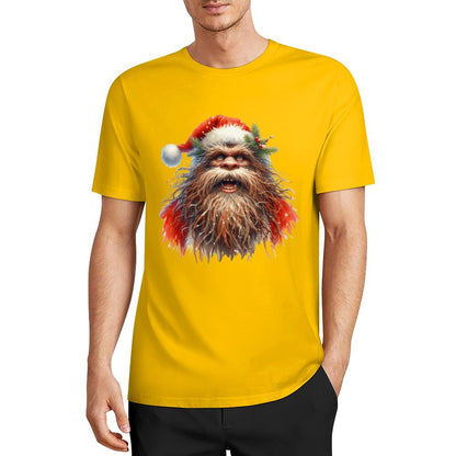 Bigfoot - Sasquatch Santa Short Sleeve Cotton T-Shirt