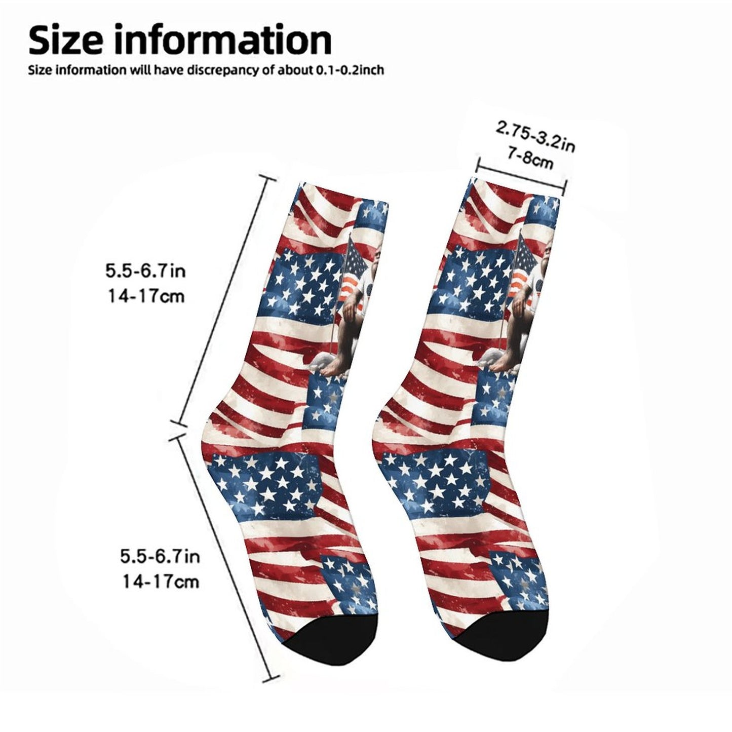 Patriot Bigfoot Sasquatch, Children’s Polyester Socks