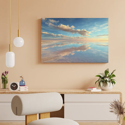 Watery Skies, Vintage Framed Canvas Art - 2 Sizes – Made in the USA