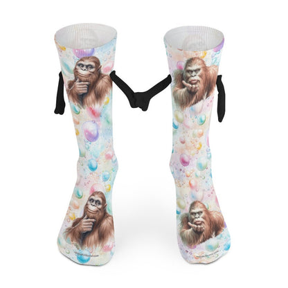 Bigfoot Magnetic Holding Hands Funny Socks – PERSONALIZE FREE
