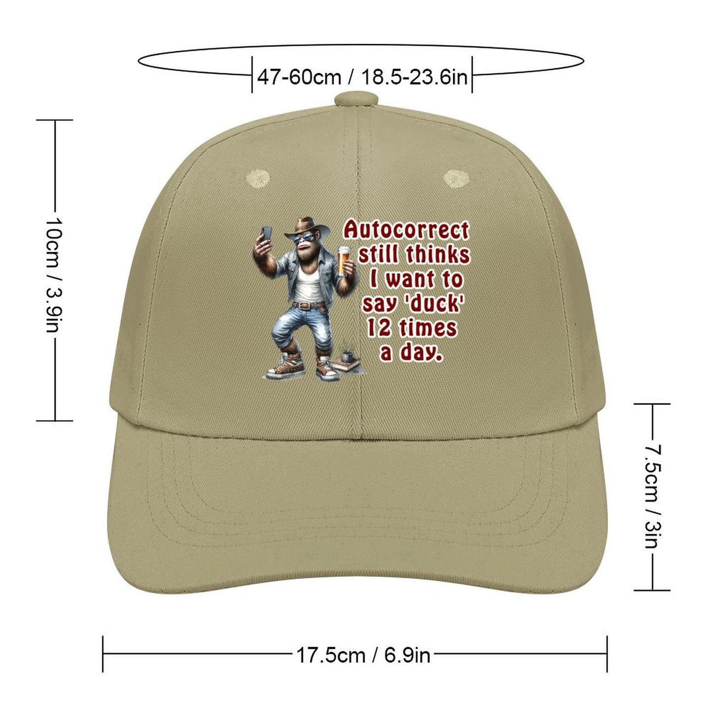 Bigfoot, Sasquatch, "Autocorrect still think..", My Baseball Cap – 8 Colors