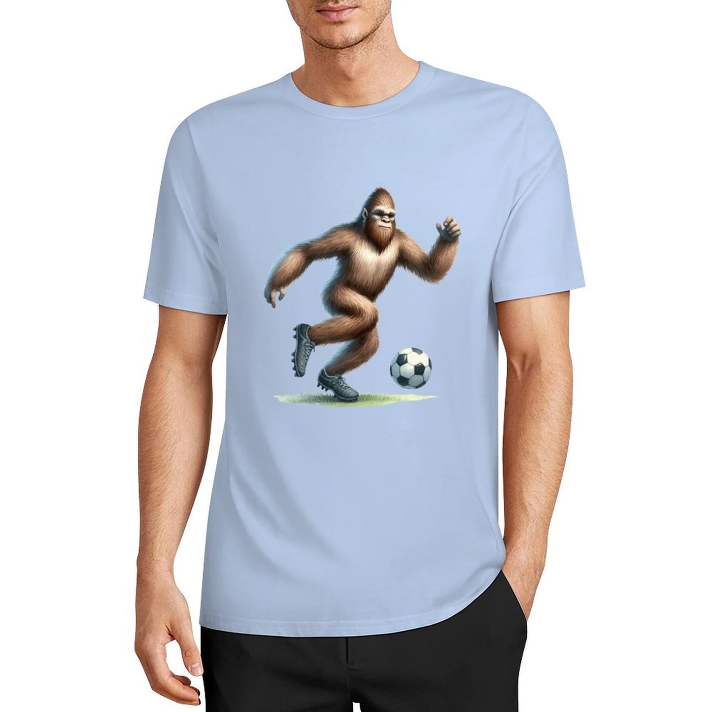 Bigfoot - Sasquatch Soccer (football) Short Sleeve Cotton T-Shirt