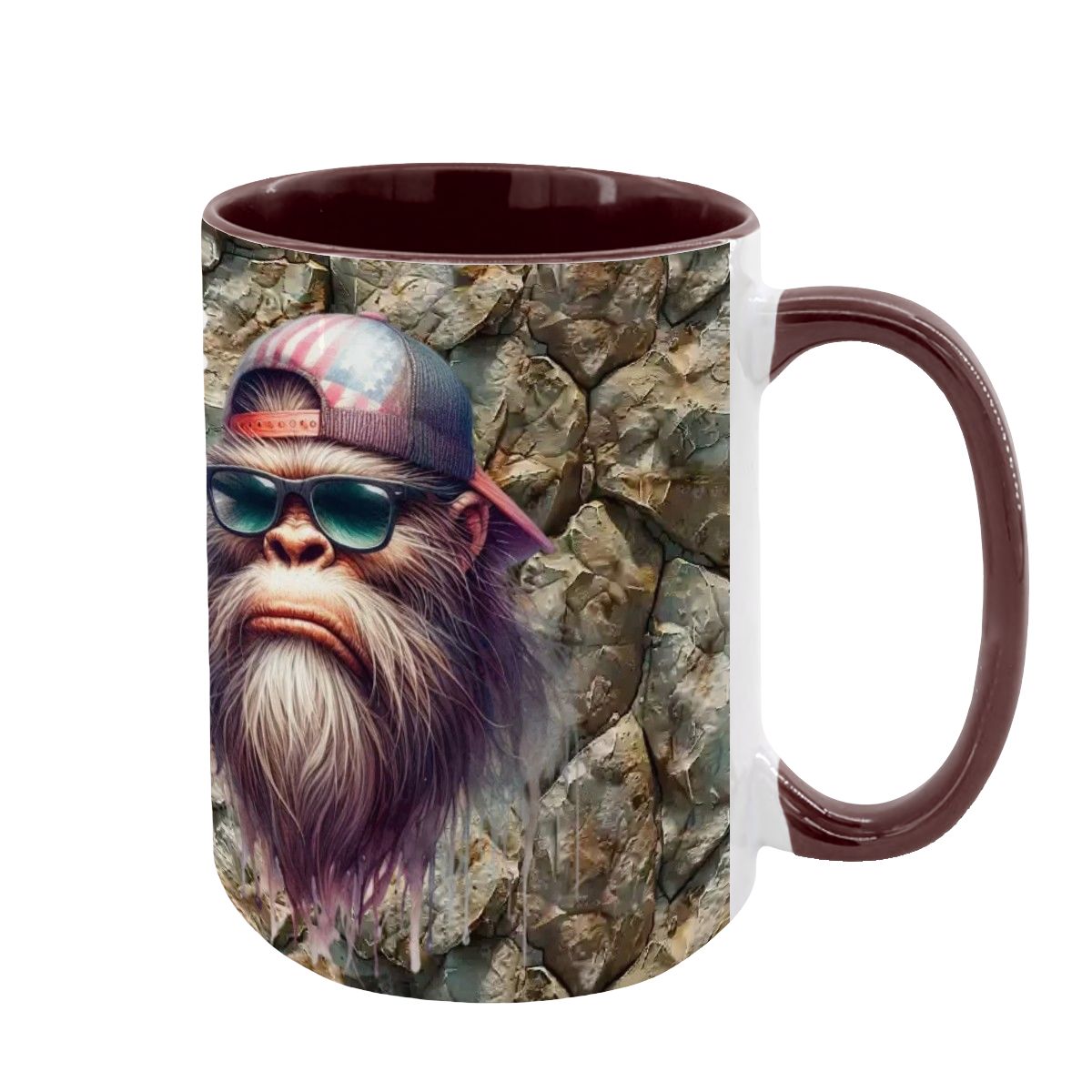 Sarcastic Sasquatch "Do not mistake..", Large 15 Ounce Colorful Mugs – Made In USA