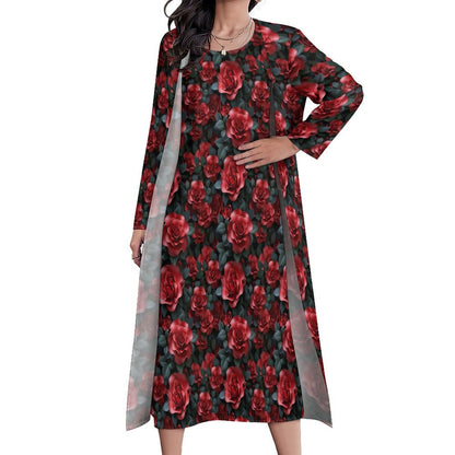 10 Animals, Women’s Long Dress with Cardigan