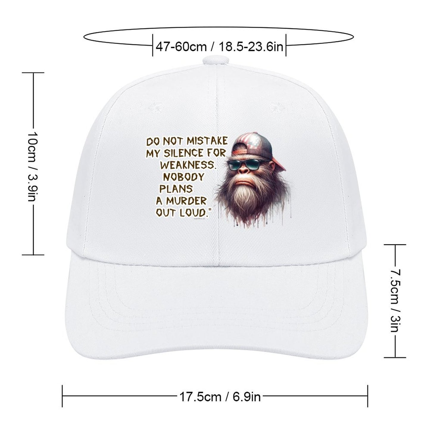 Bigfoot / Sasquatch “Do not mistake..", Baseball Cap – 8 Colors