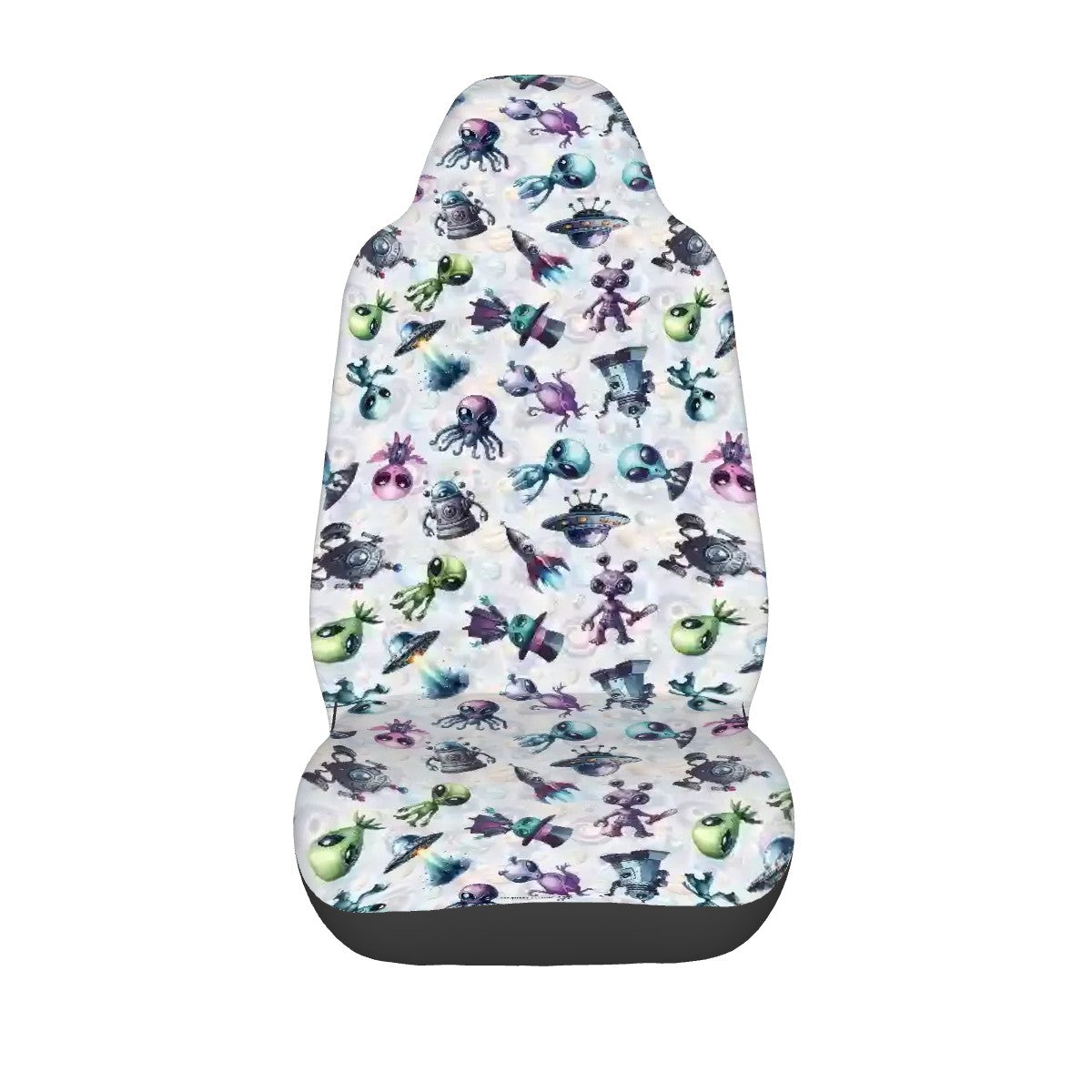 6 Alien Designs, Set of 2 Front Auto Seat Cover