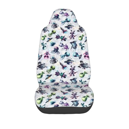 6 Alien Designs, Set of 2 Front Auto Seat Cover
